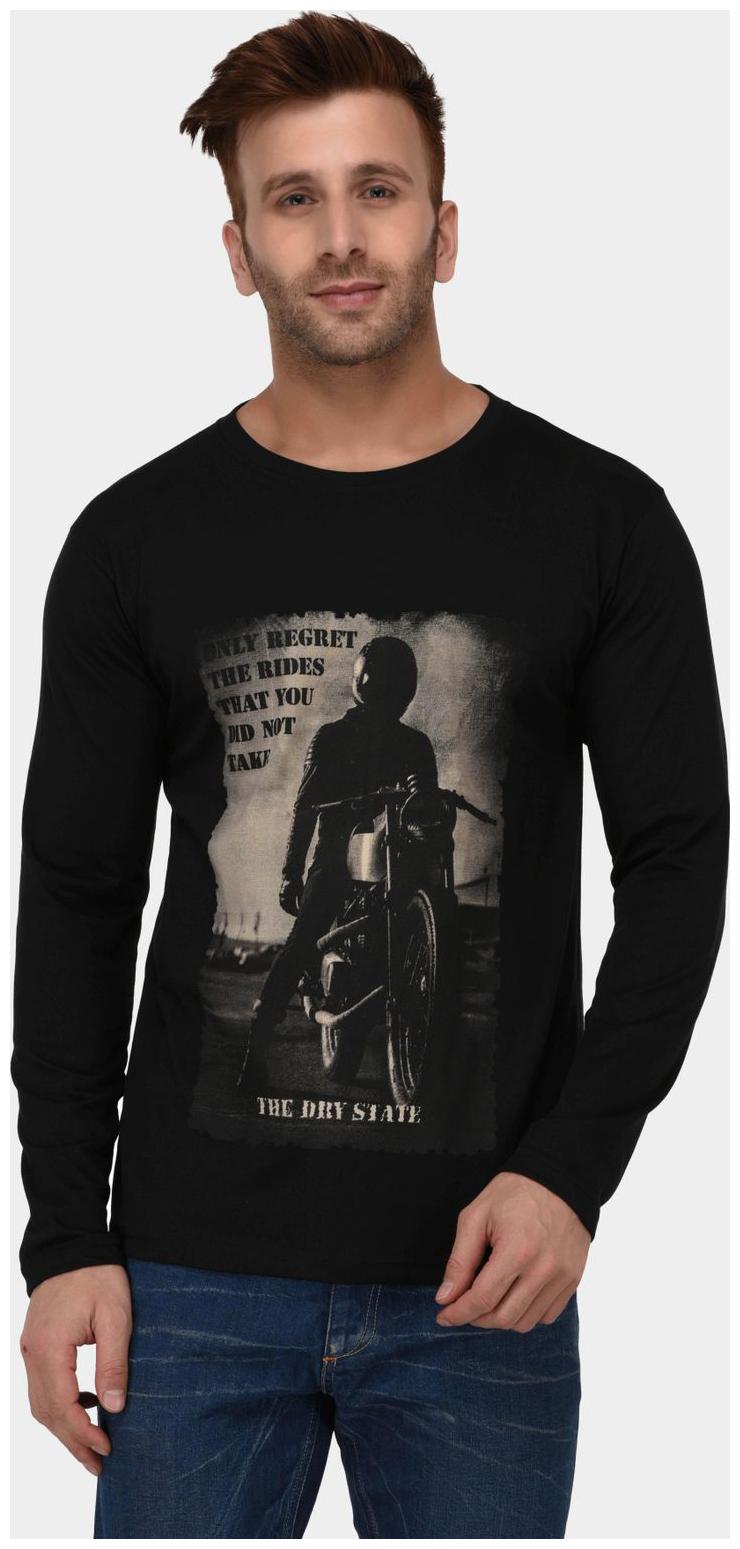 

THE DRY STATE Men Black Slim fit Cotton Round neck T-Shirt - Pack Of 1