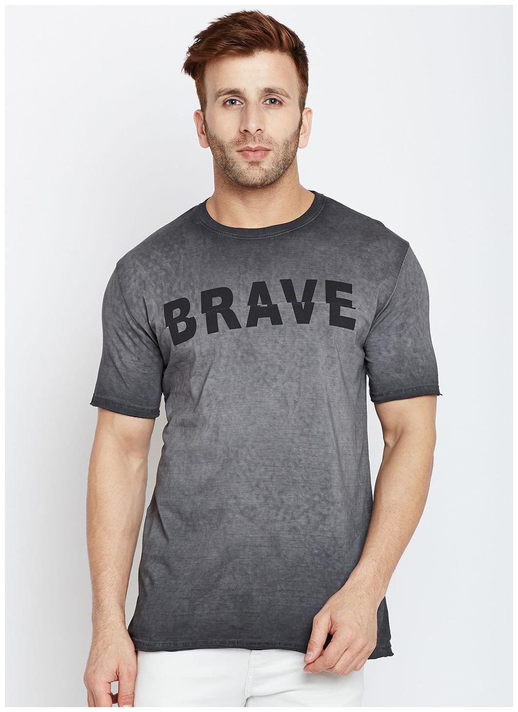 

THE DRY STATE Men Grey Slim fit Cotton Round neck T-Shirt - Pack Of 1