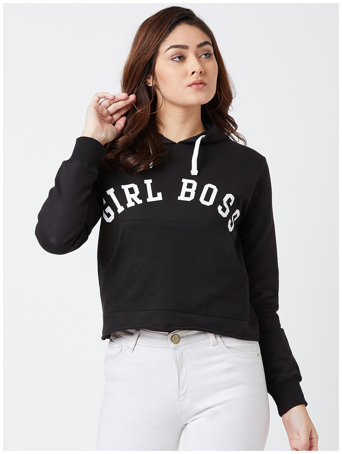 

THE DRY STATE Women Printed Sweatshirt - Black