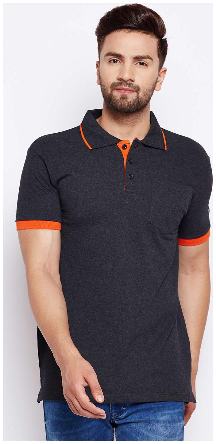 

The Dry State Men s Solid 100 Cotton Polo T-Shirt