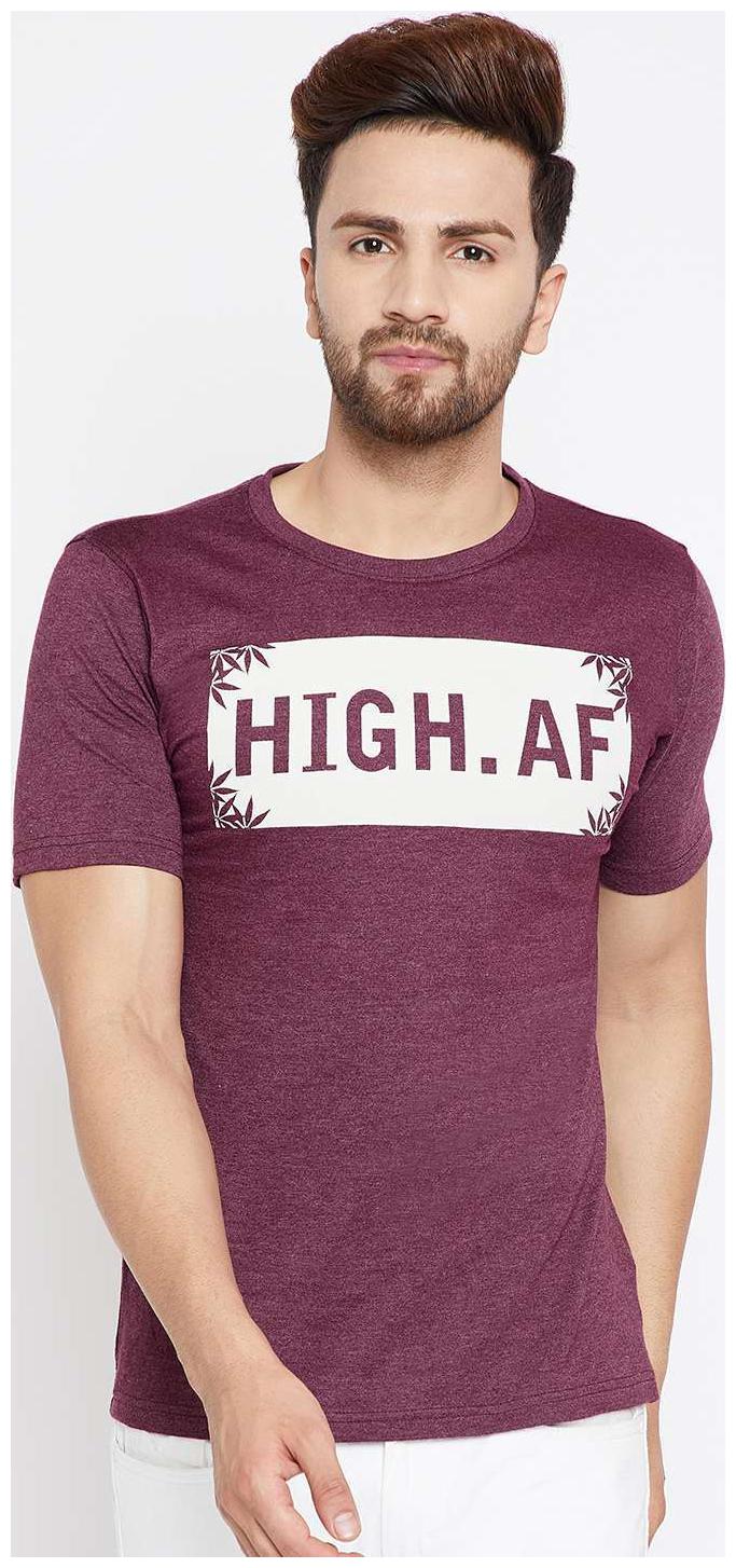 

THE DRY STATE Men Maroon Regular fit Cotton Round neck T-Shirt - Pack Of 1