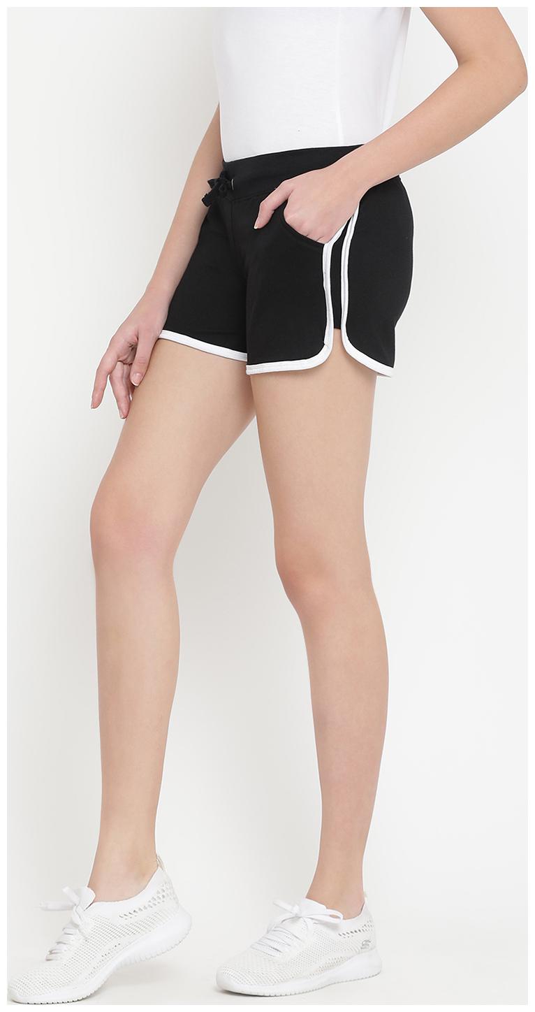 

THE DRY STATE Women Solid Sport shorts - Black