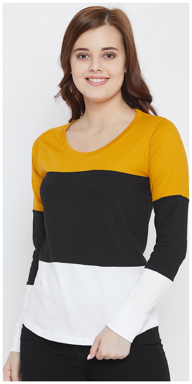 

THE DRY STATE Women Multi Slim fit Round neck Cotton T shirt
