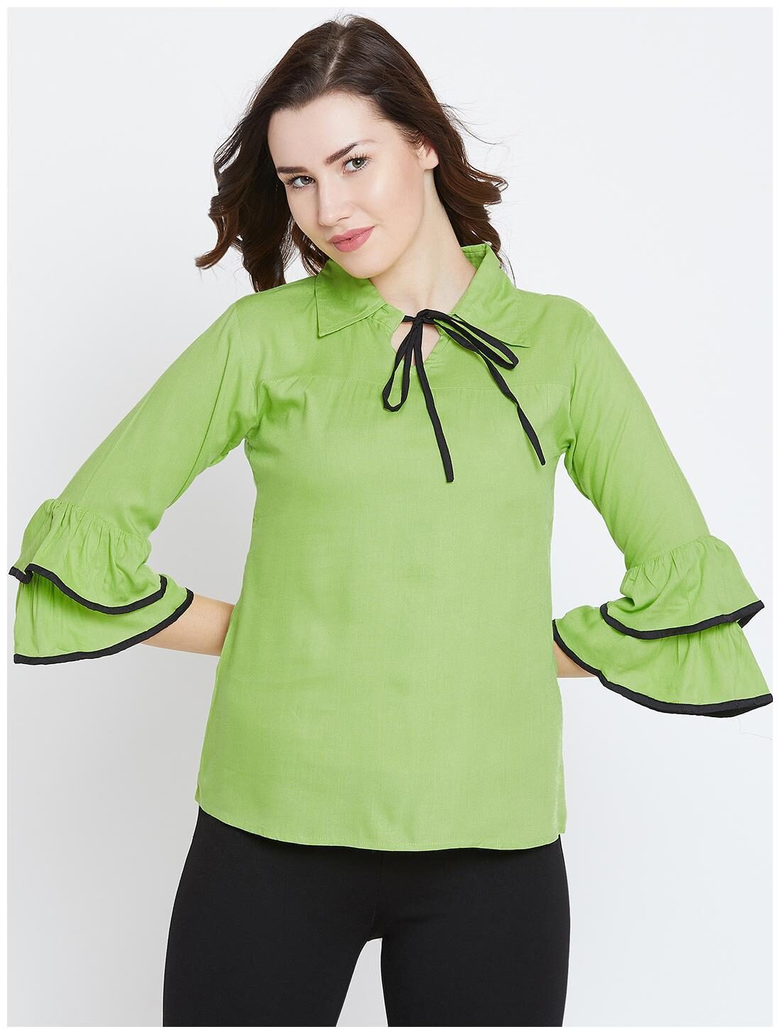 

THE DRY STATE Women Solid Regular top - Green