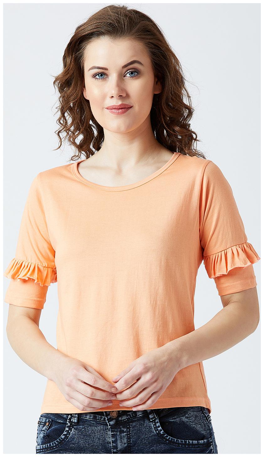 

THE DRY STATE Women Solid Regular top - Orange