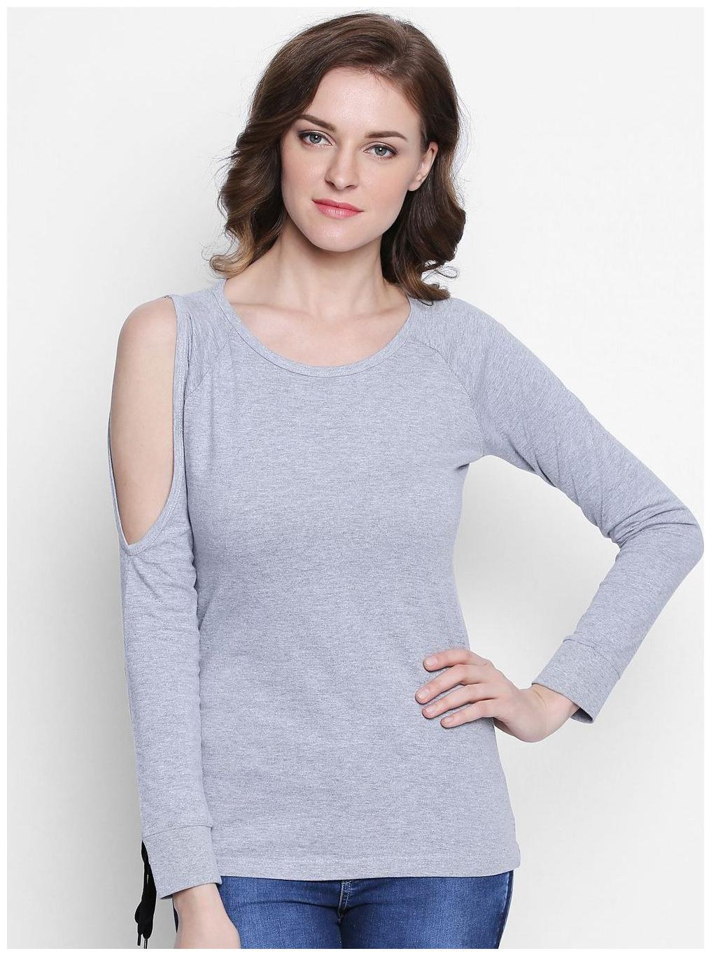 

THE DRY STATE Women Solid Regular top - Blue