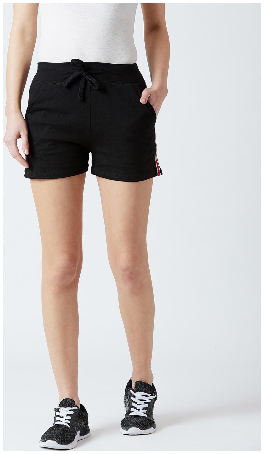 

THE DRY STATE Women Solid Sport shorts - Black