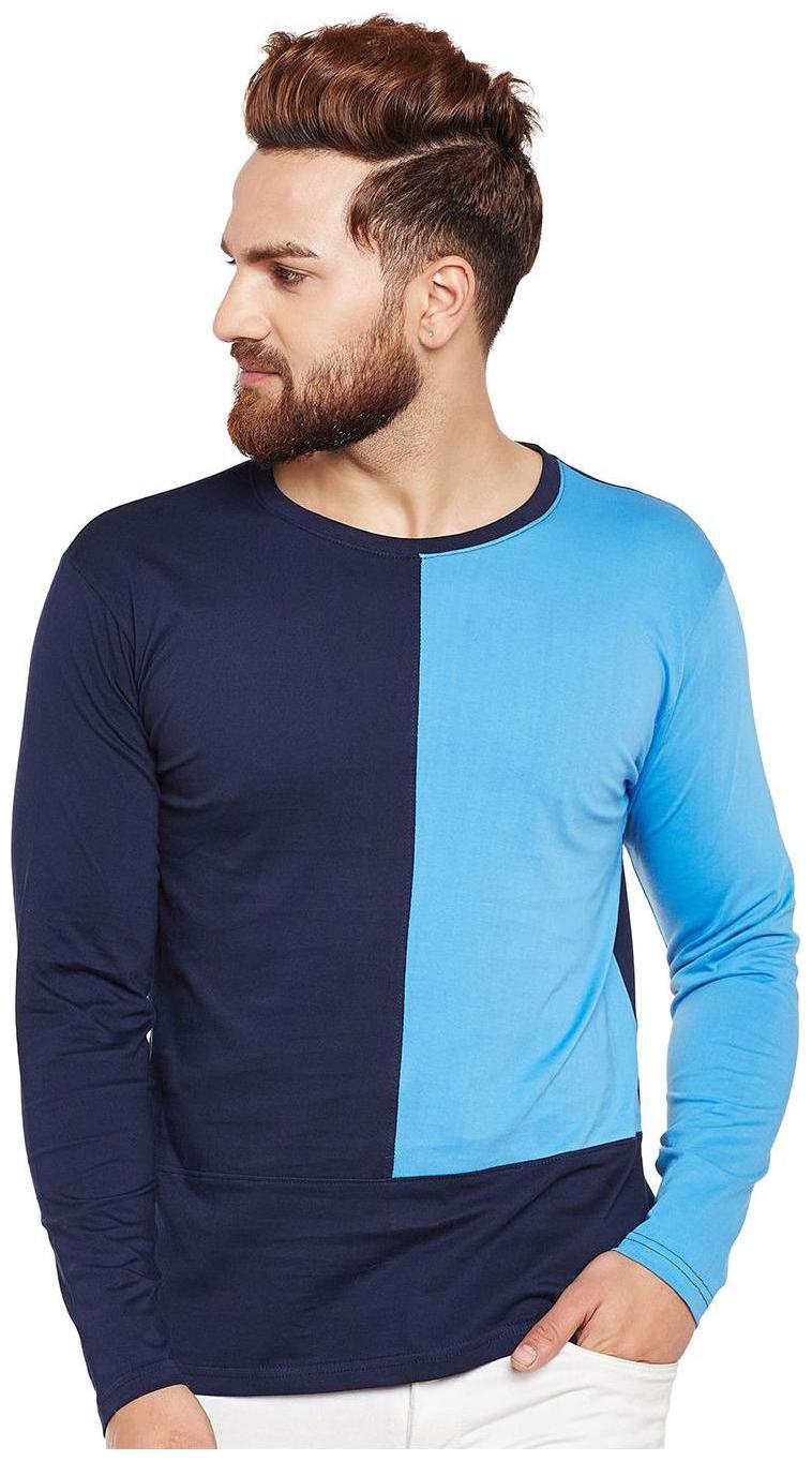 

THE DRY STATE Men Blue Slim fit Cotton Scoop neck T-Shirt - Pack Of 1