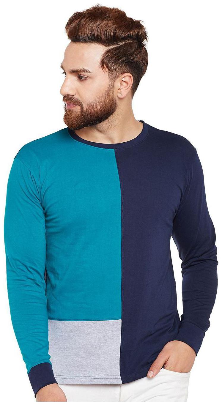 

THE DRY STATE Men Blue Slim fit Cotton Round neck T-Shirt - Pack Of 1