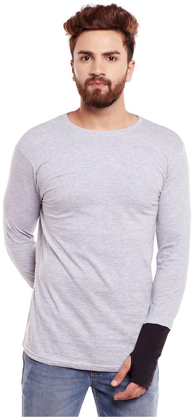 

THE DRY STATE Men Grey Slim fit Cotton Round neck T-Shirt - Pack Of 1