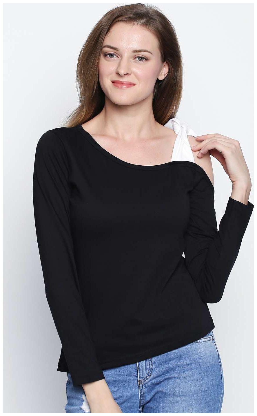 

THE DRY STATE Women Printed A-line top - Black