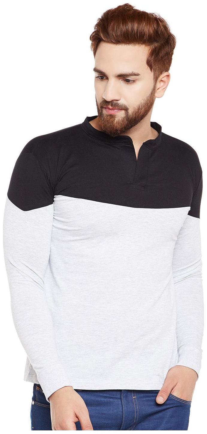 

THE DRY STATE Men White Slim fit Cotton High neck T-Shirt - Pack Of 1