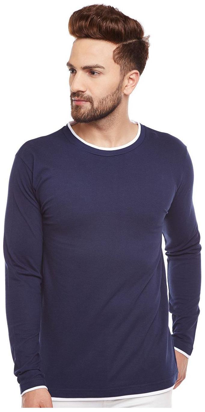 

THE DRY STATE Men Blue Slim fit Cotton Round neck T-Shirt - Pack Of 1