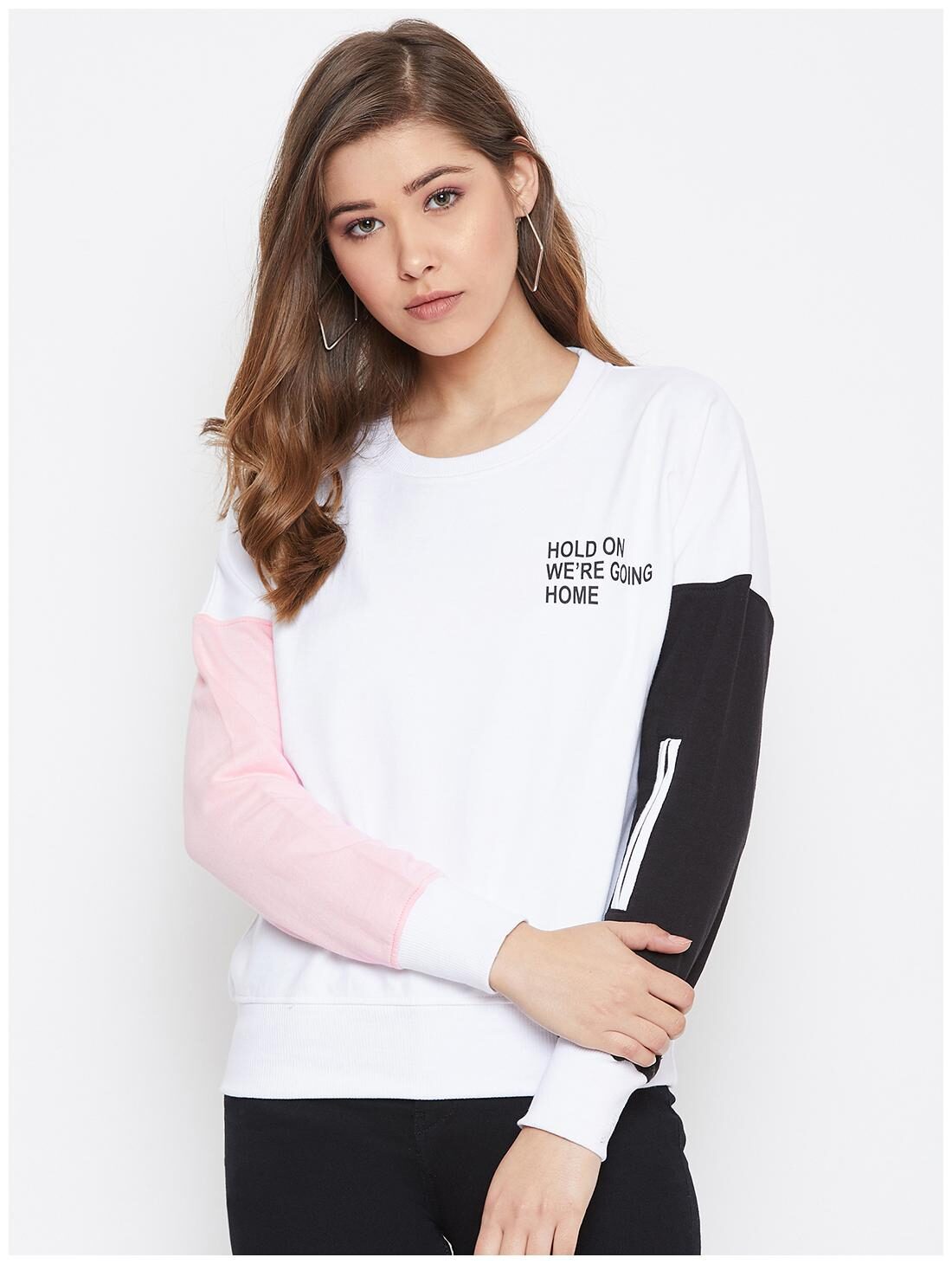 

THE DRY STATE Women Printed Sweatshirt - White