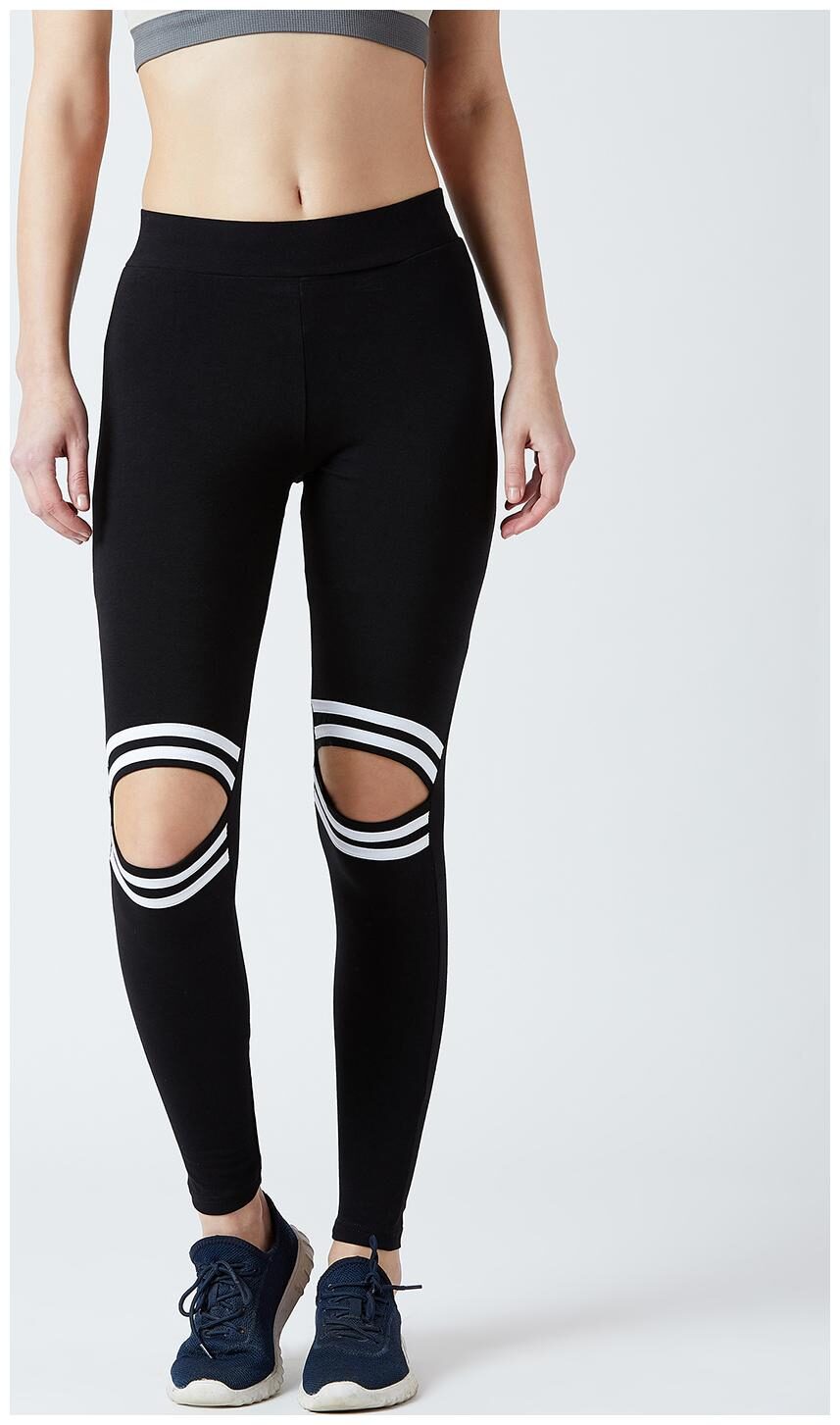 

THE DRY STATE Women Regular fit Cotton Solid Track pants - Black