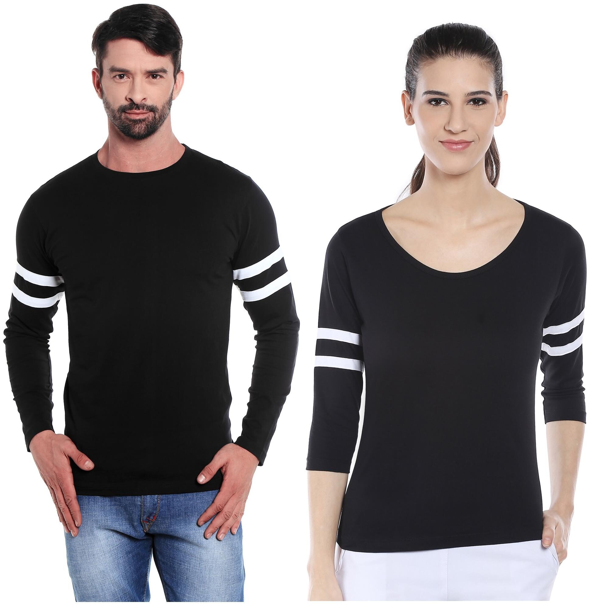 

THE DRY STATE Men Black Slim fit Cotton Knitted Round neck T-Shirt - Pack Of 2
