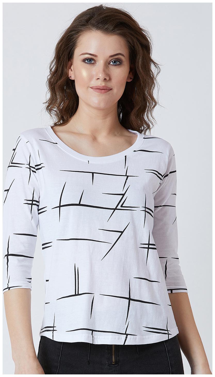 

THE DRY STATE Women Multi Slim fit Round neck Cotton T shirt