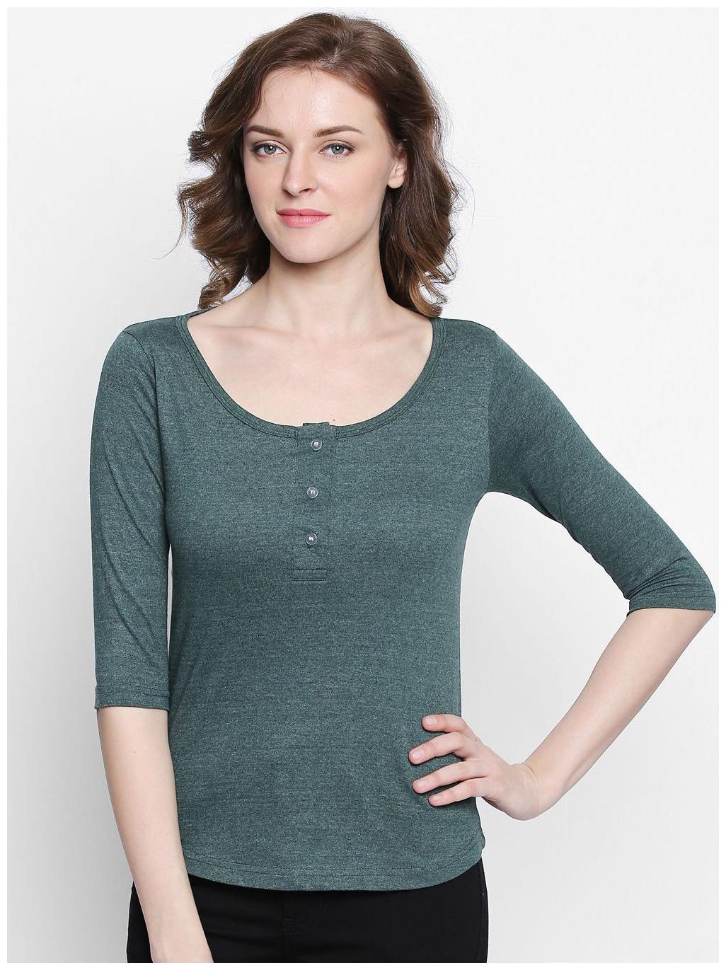 

THE DRY STATE Women Green Regular fit Round neck Polyester Tank top
