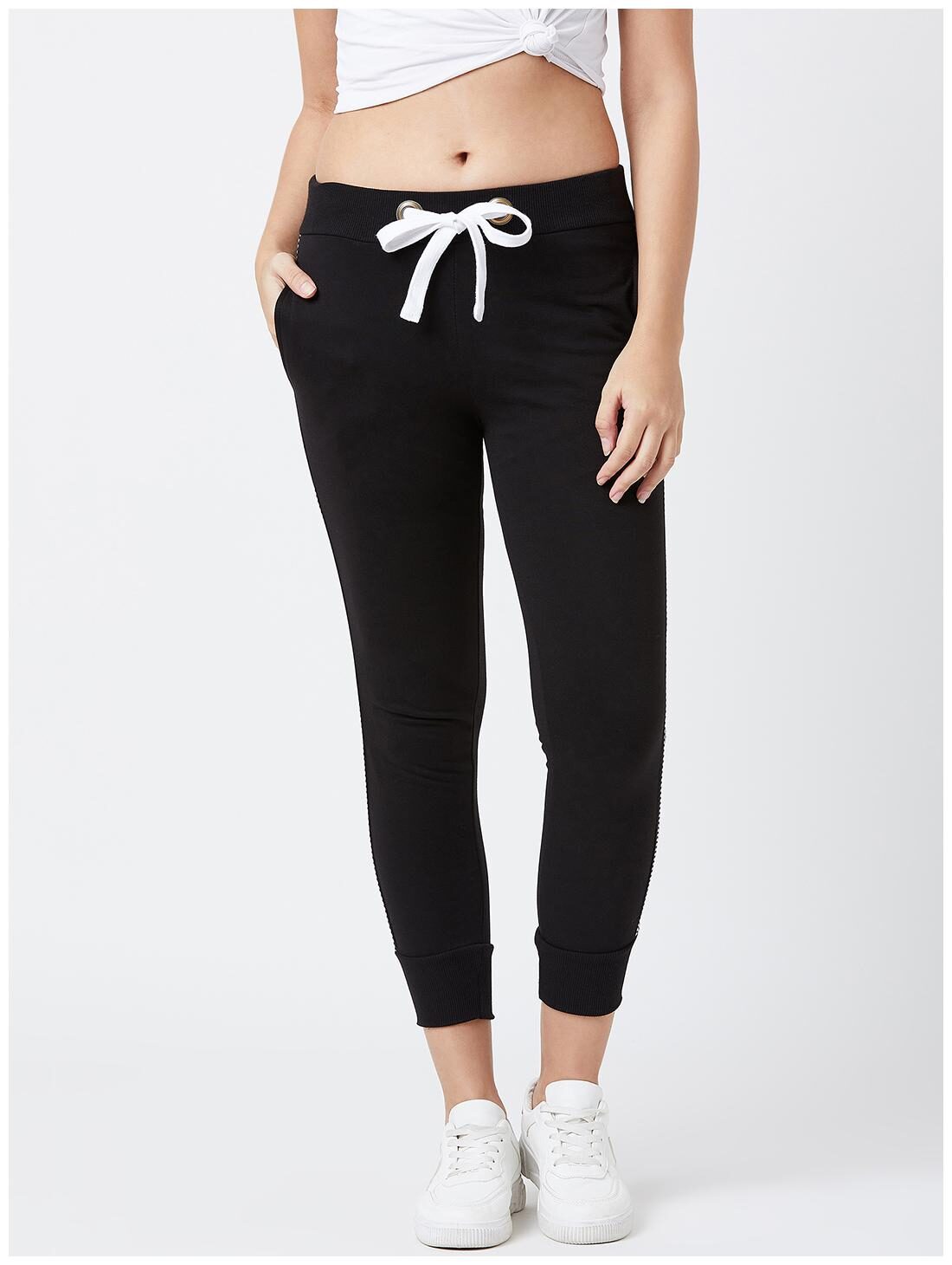 

The Dry State Women Black Color Cotton Jogger