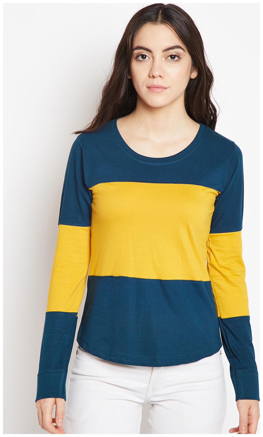 

THE DRY STATE Women Multi Slim fit Round neck Cotton T shirt