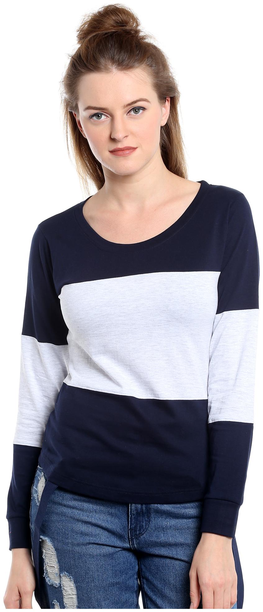 

THE DRY STATE Women Multi Slim fit Round neck Cotton T shirt