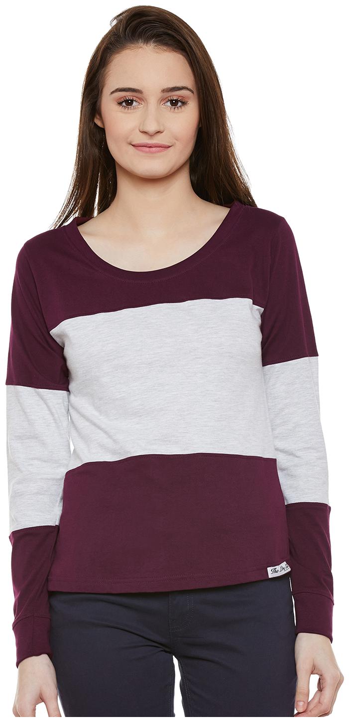 

THE DRY STATE Women Multi Regular fit Boat neck Cotton T shirt