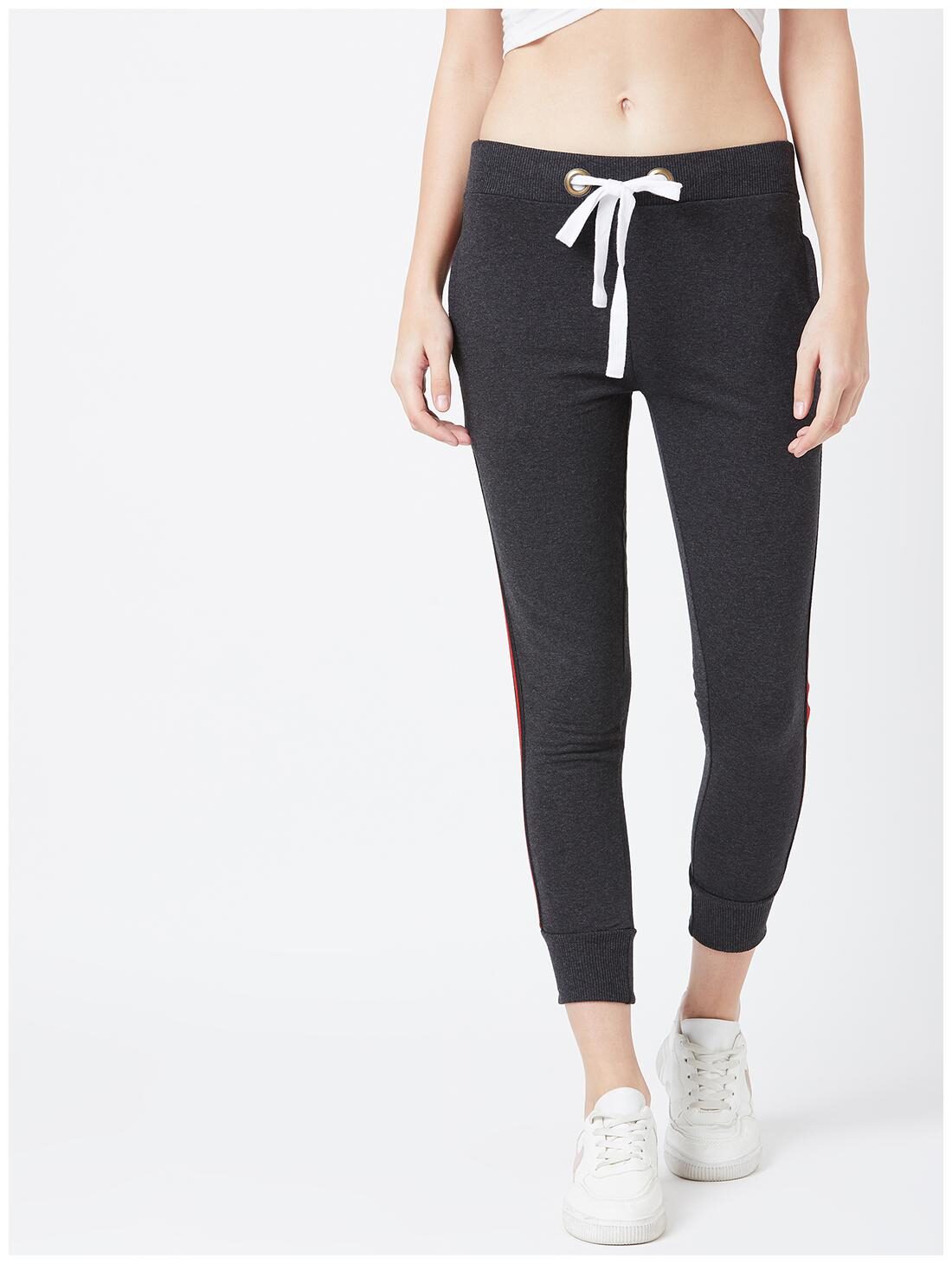 

THE DRY STATE Women Regular fit Cotton Solid Track pants - Grey