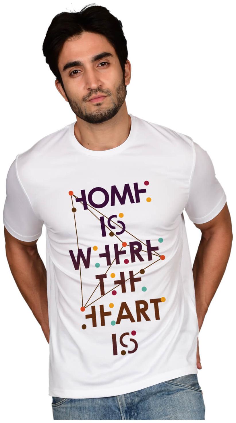 

baluchi Men White Regular fit Cotton Polyester Round neck T-Shirt - Pack Of 1