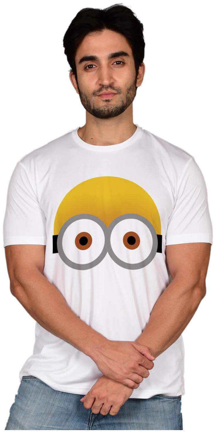 

baluchi Men White Regular fit Cotton Polyester Round neck T-Shirt - Pack Of 1