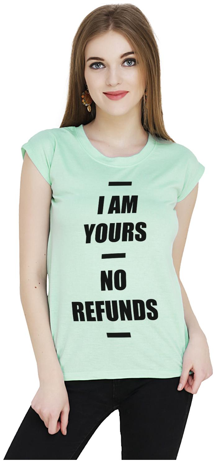 

baluchi Women Green Regular fit Round neck Cotton T shirt