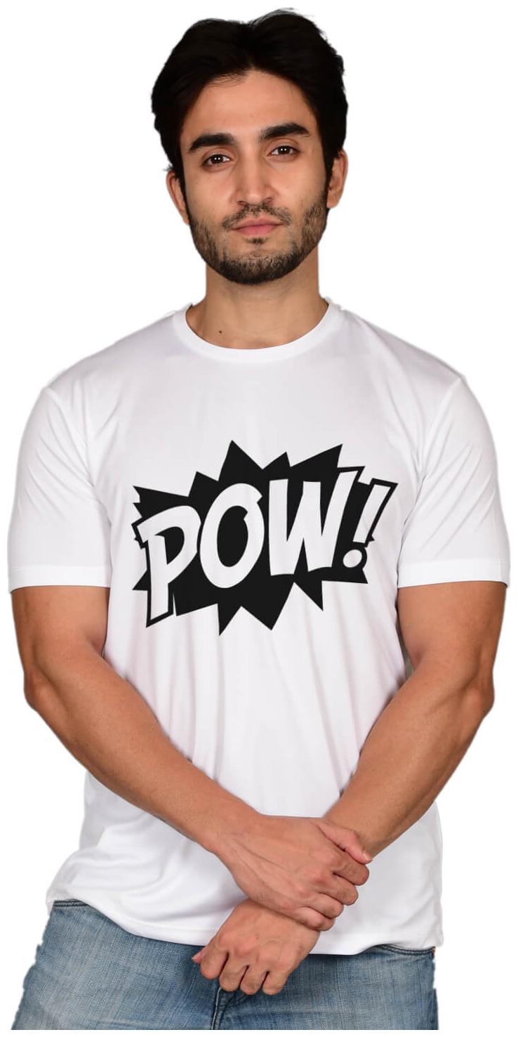 

baluchi Men White Regular fit Cotton Polyester Round neck T-Shirt - Pack Of 1
