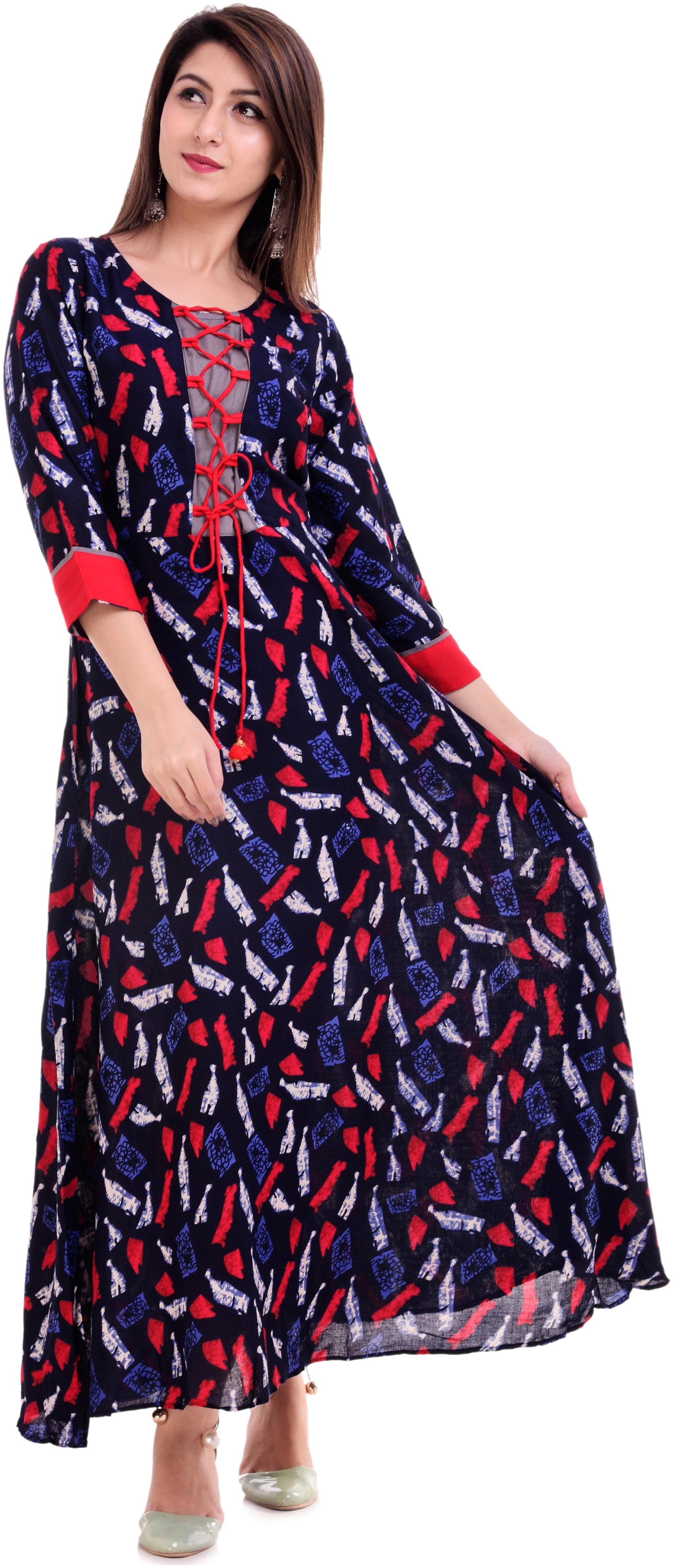 

The Style Story Casual Printed Rayon Kurti
