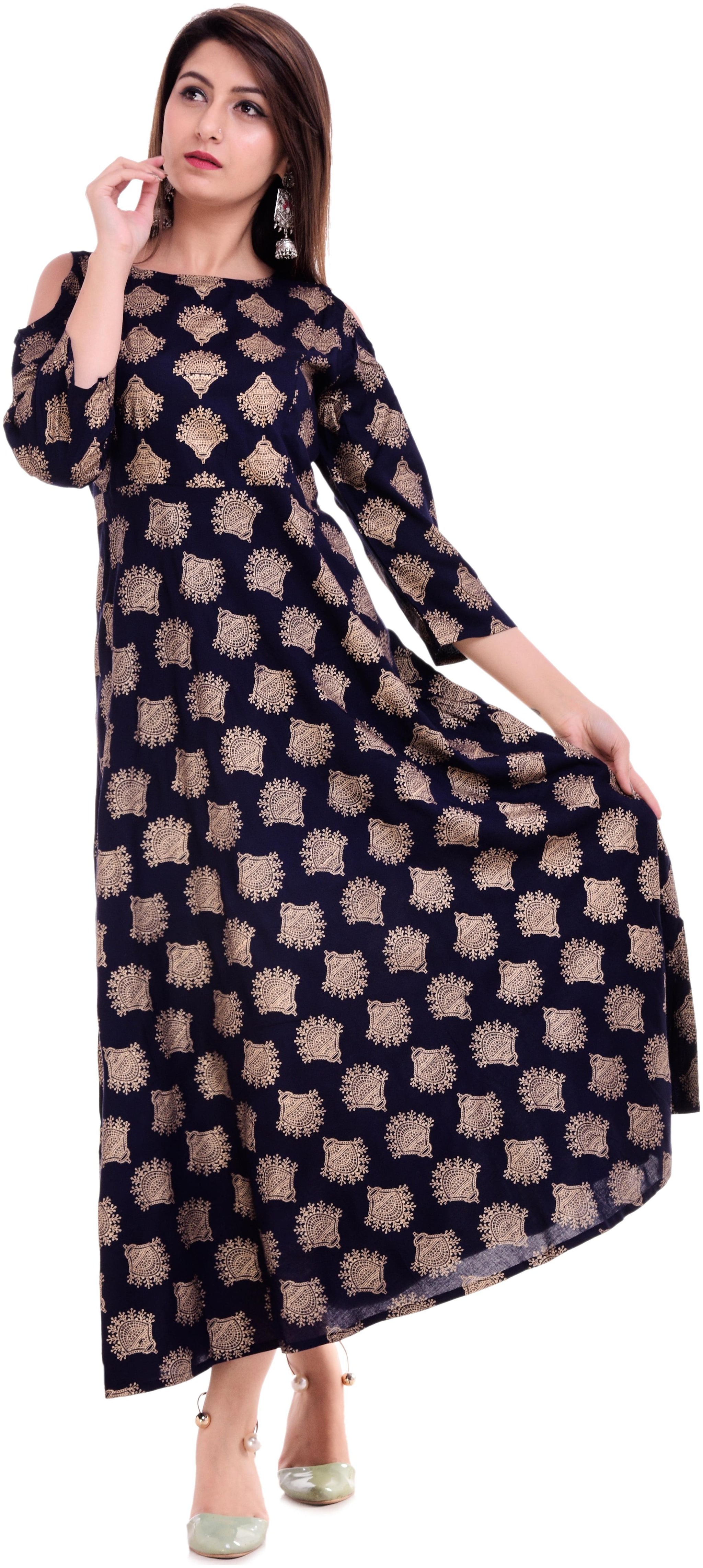 

The Style Story Casual Gold Printed Women Kurti