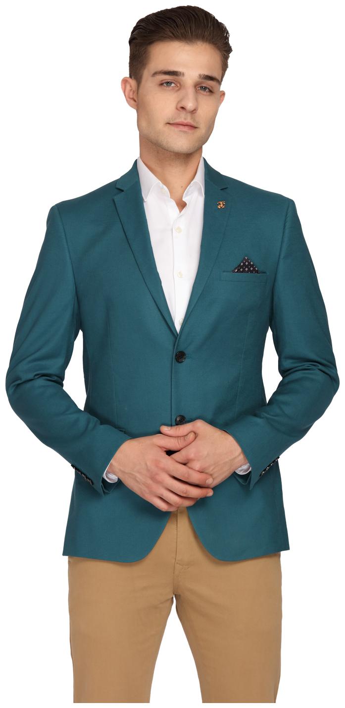 

Theme Men Green Solid Slim fit Single Breasted Blazer