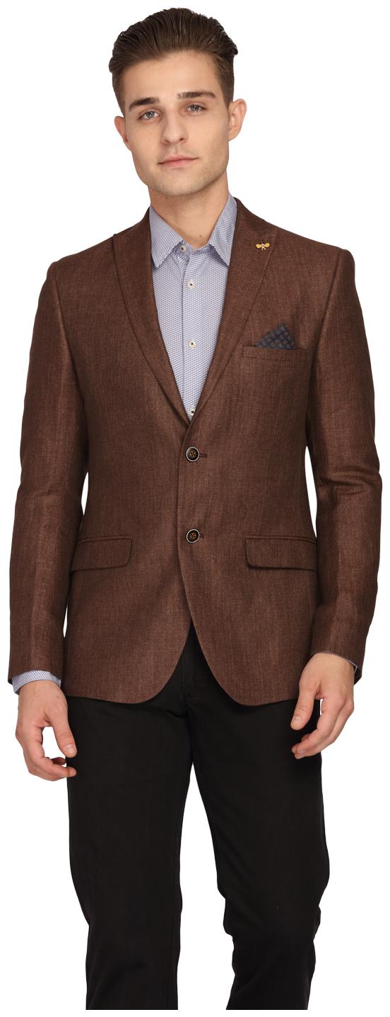 

Theme Men Brown Solid Slim fit Single Breasted Blazer