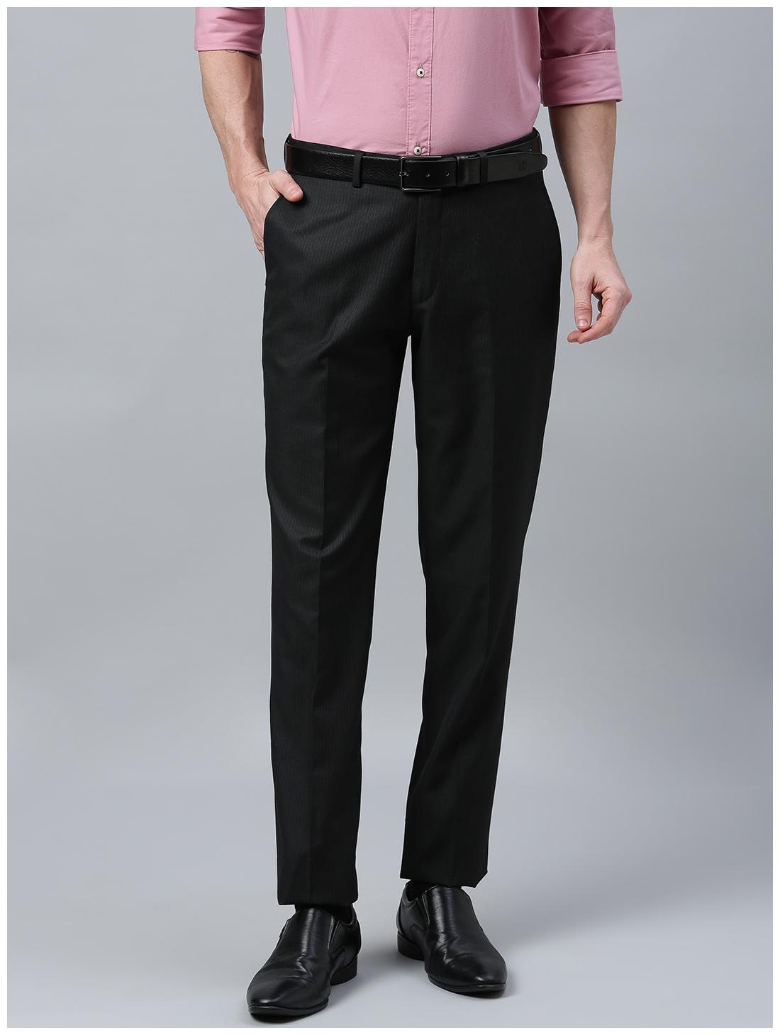 

Theme Men Solid Slim Fit Formal Trouser - Black