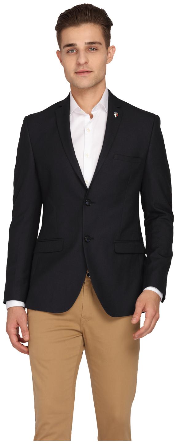 

Theme Men Blue Solid Slim fit Single Breasted Blazer
