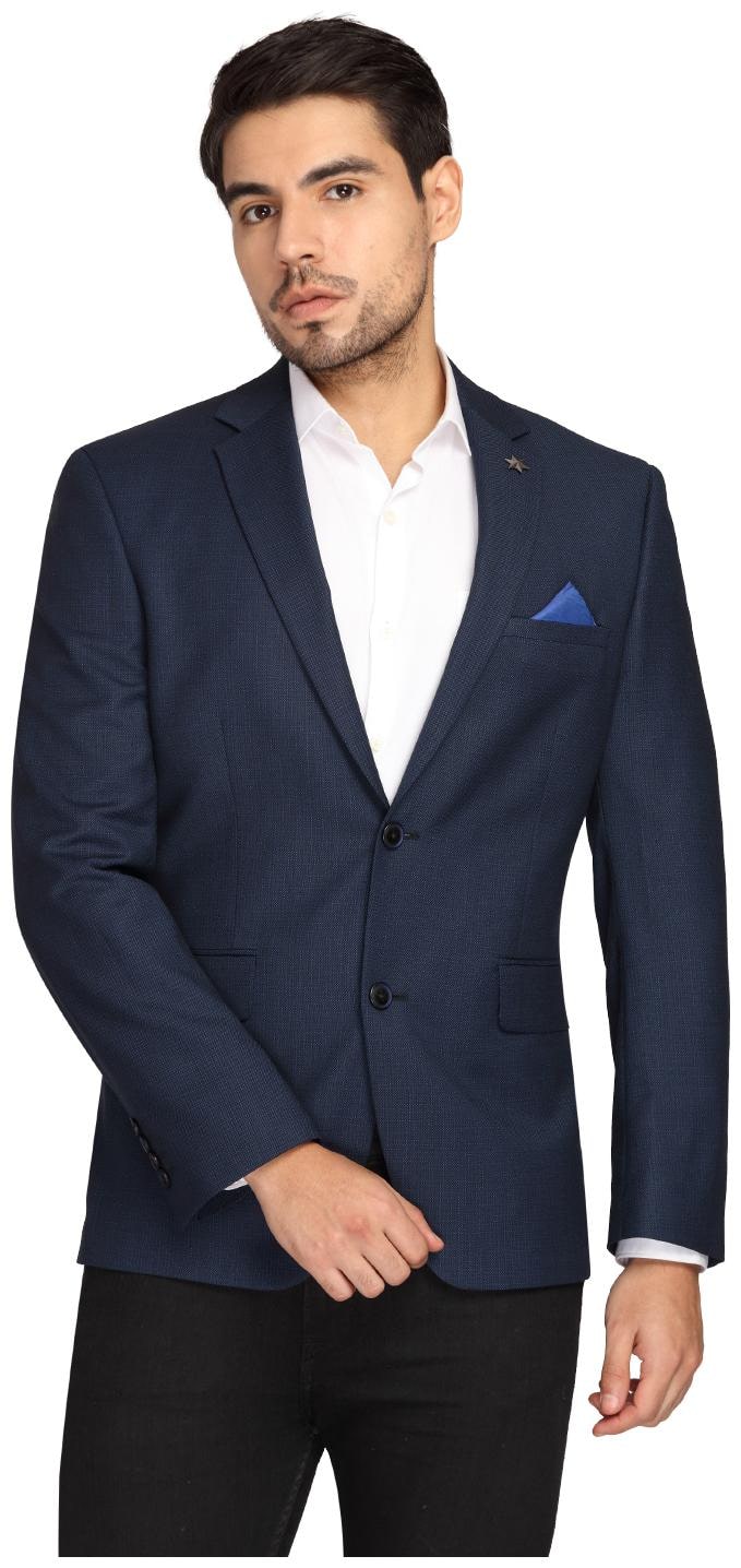 

Theme Men Blue Solid Regular fit Single Breasted Blazer