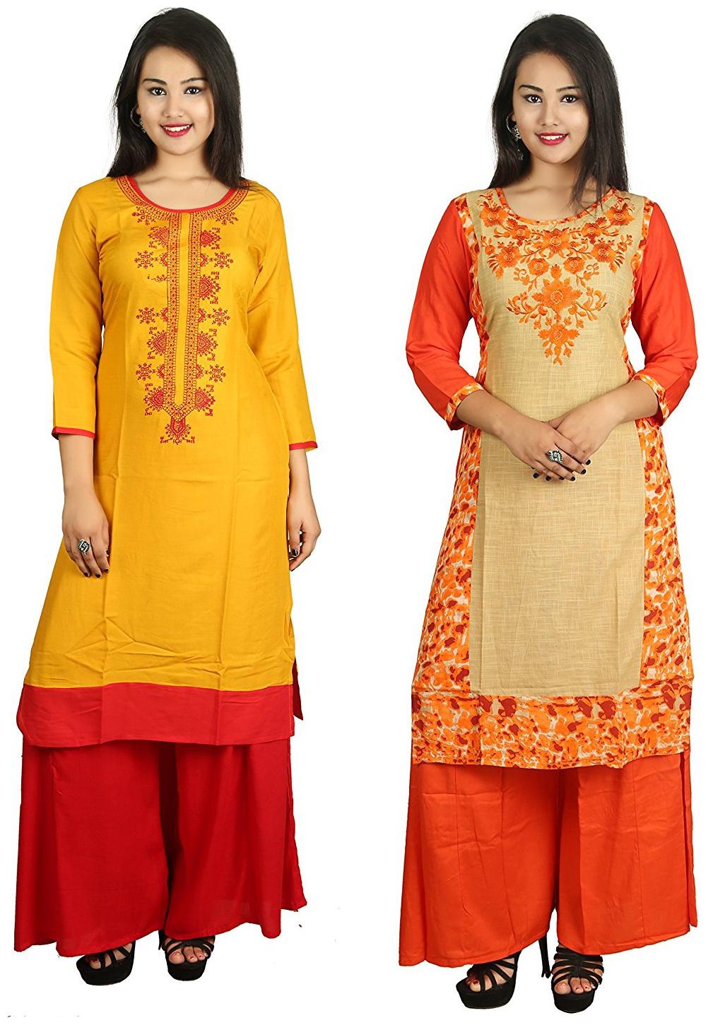 

V Brown Women Multi Solid Straight Kurta