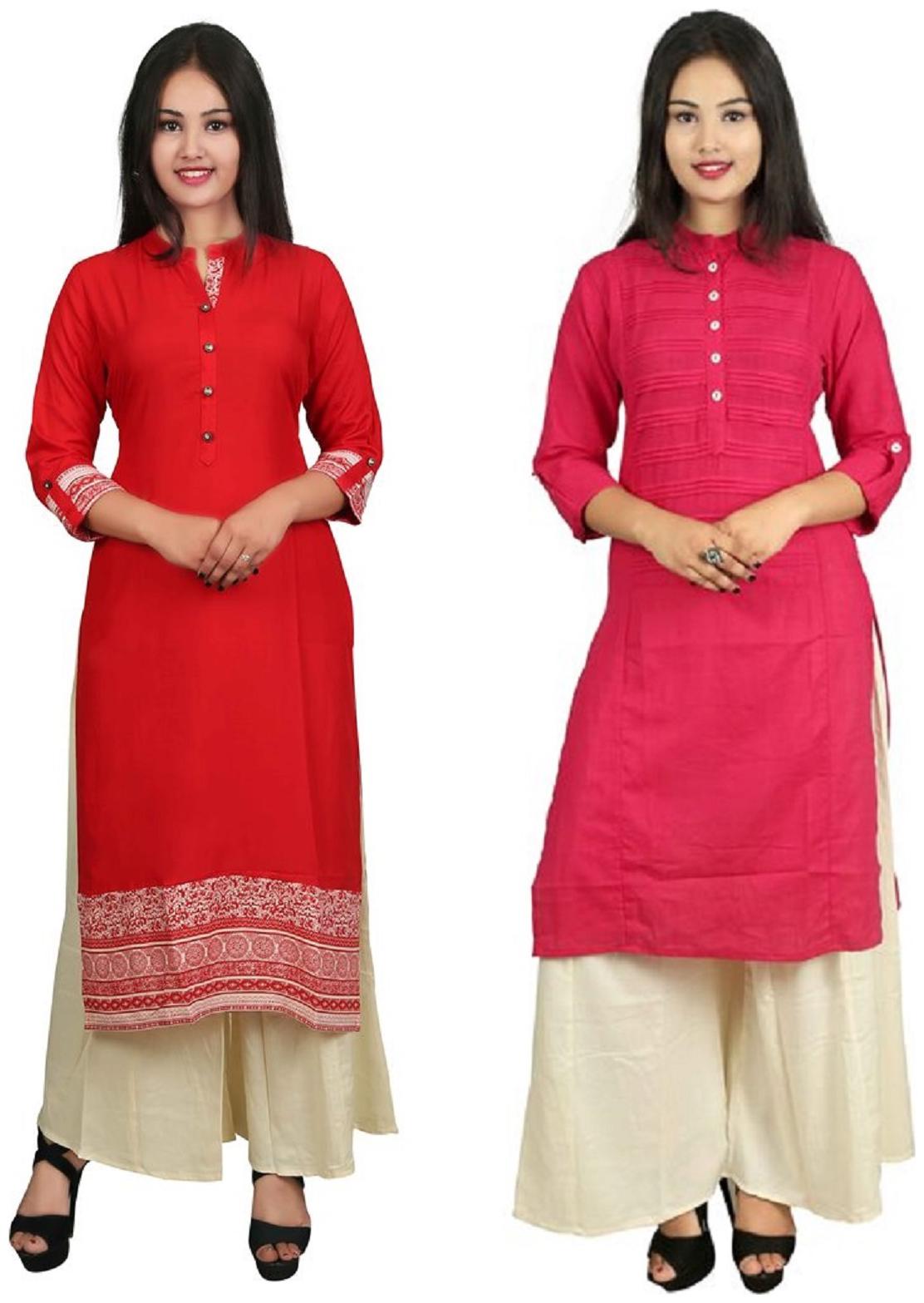 

V Brown Women Multi Solid Straight Kurta