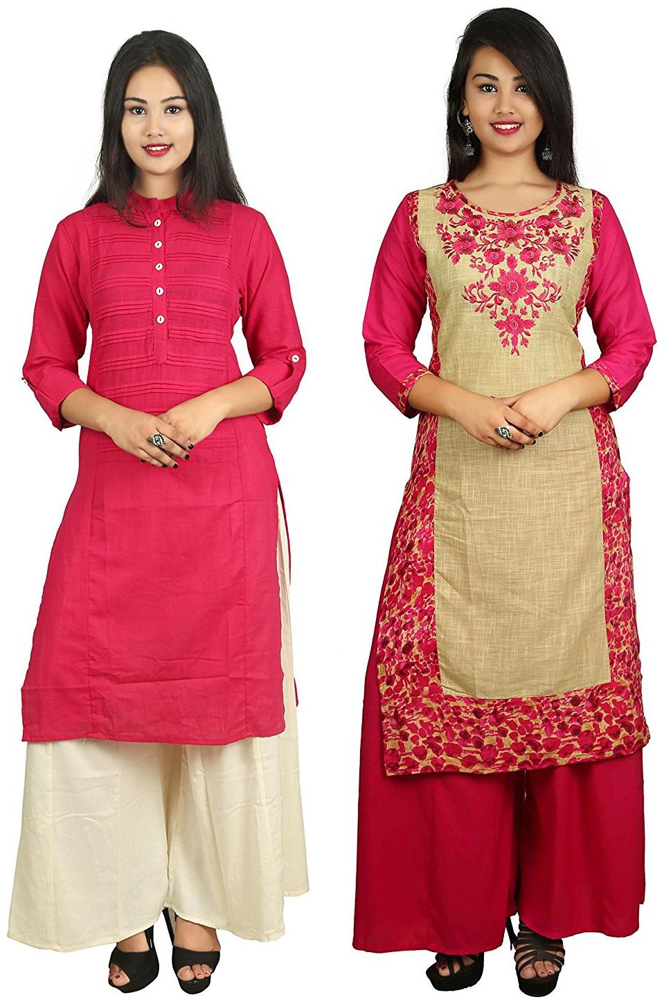 

V Brown Women Multi Solid Straight Kurta