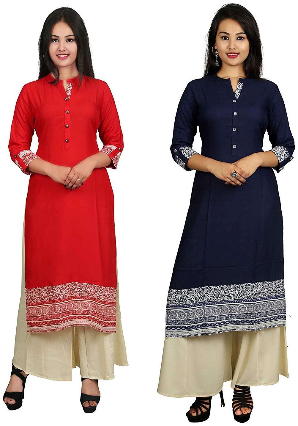 

V Brown Women Multi Solid Straight Kurta