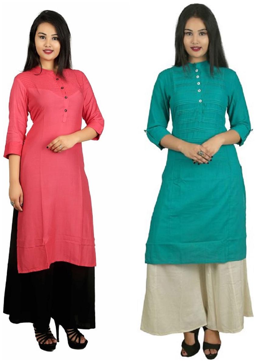 

V Brown Women Multi Solid Straight Kurta