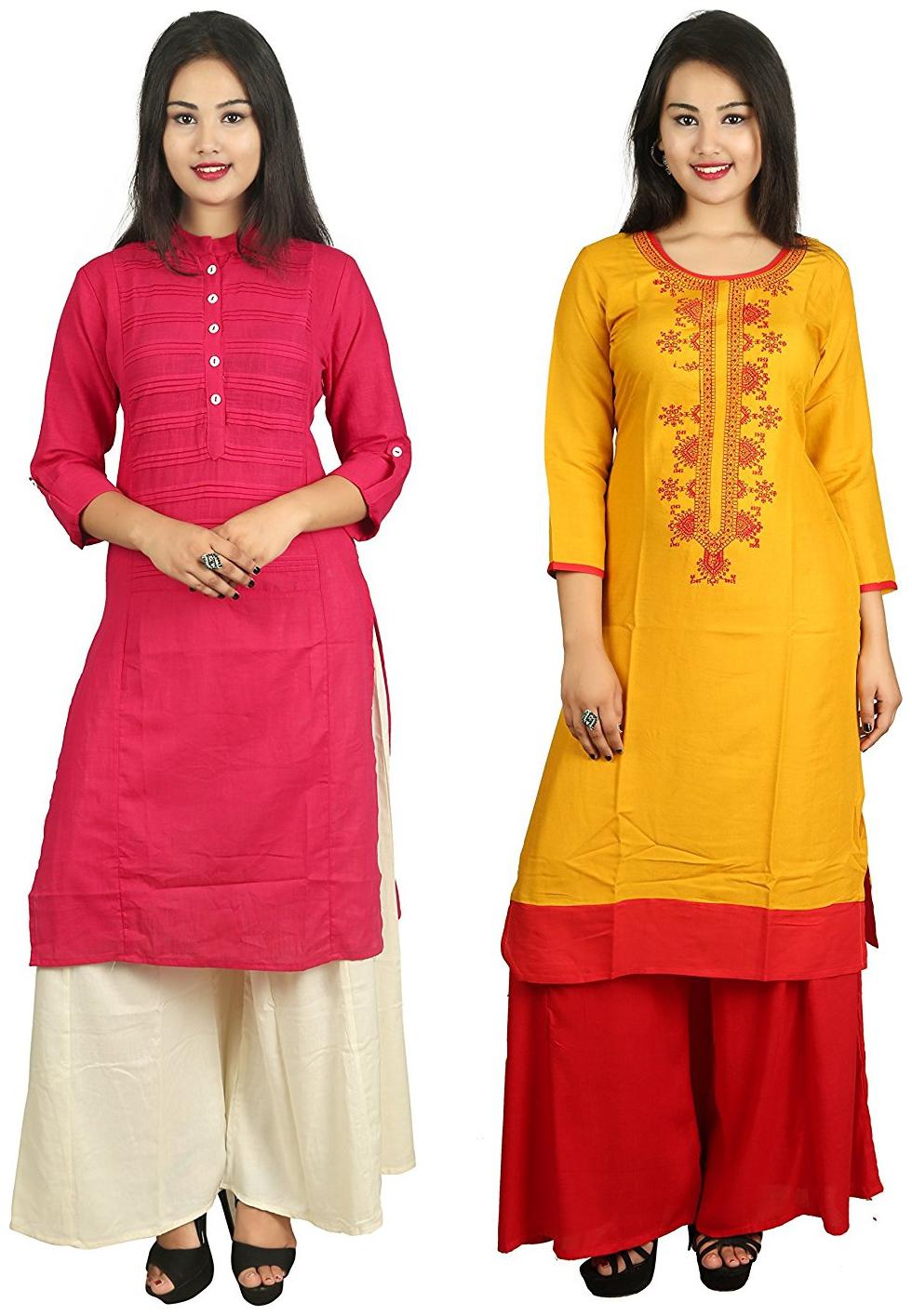 

V Brown Women Multi Solid Straight Kurta