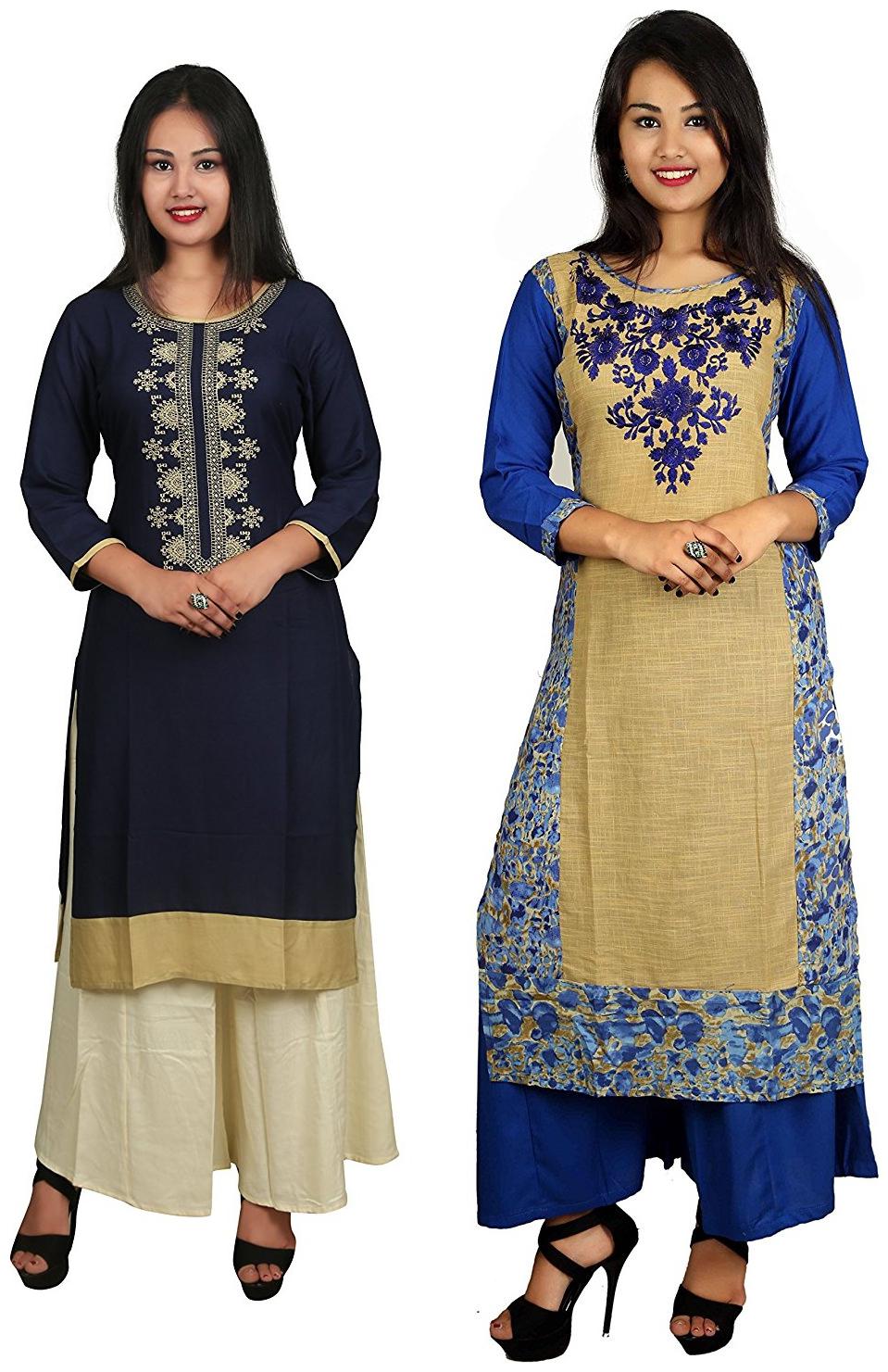 

V Brown Women Multi Solid Straight Kurta