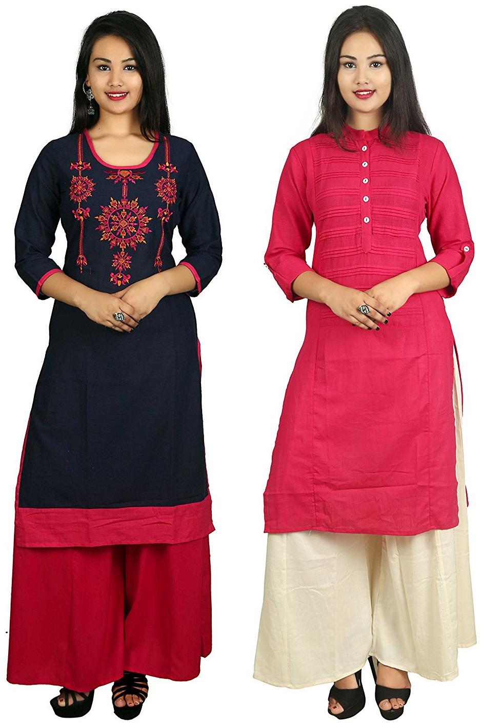 

V Brown Women Multi Solid Straight Kurta