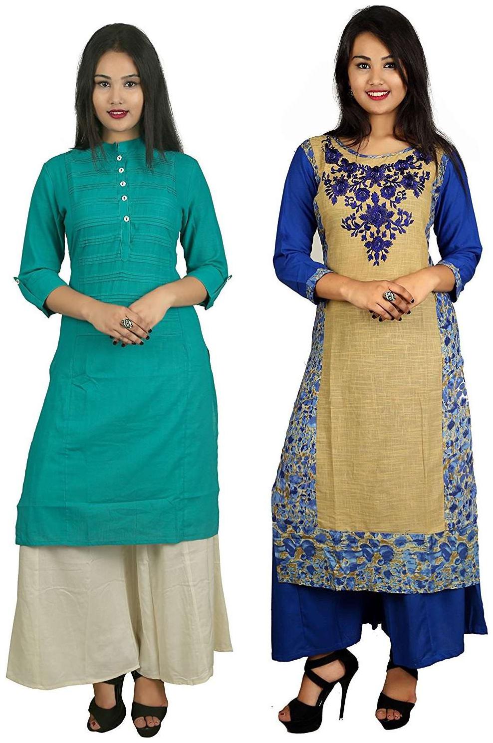 

V Brown Women Multi Solid Straight Kurta