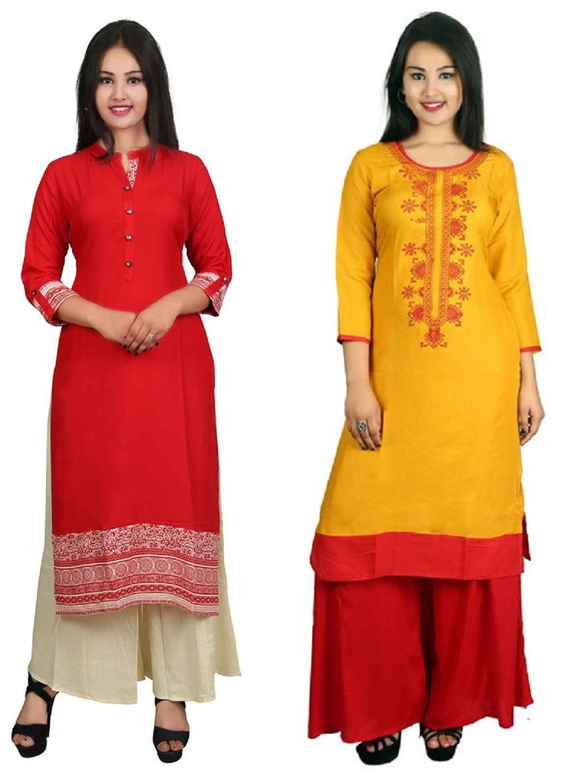 

V Brown Women Multi Solid Straight Kurta