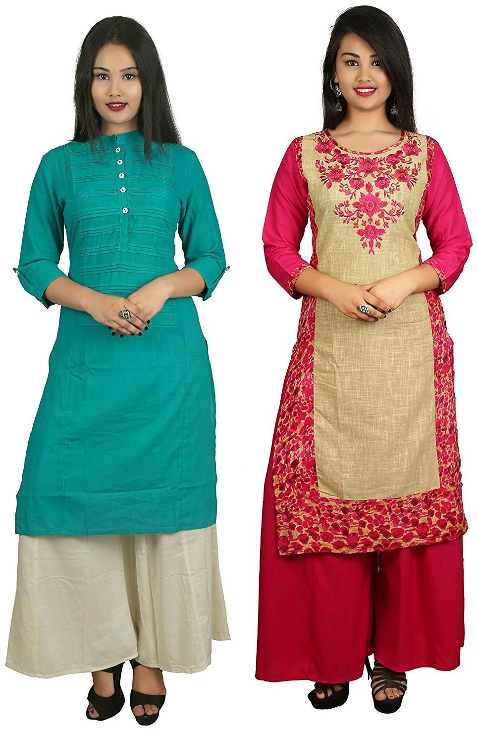 

V Brown Women Multi Solid Straight Kurta