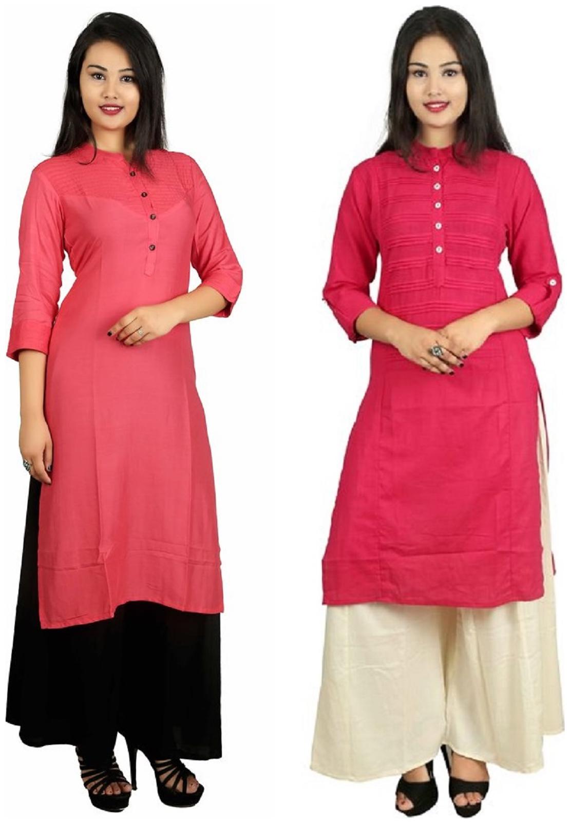 

V Brown Women Multi Solid Straight Kurta